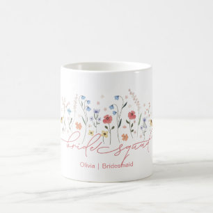 Boho Vildblomma Brudgäng Kaffemugg