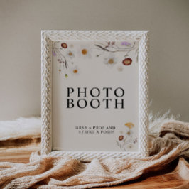 Boho vildblomma Fotoautomat Bröllopsskylt Poster