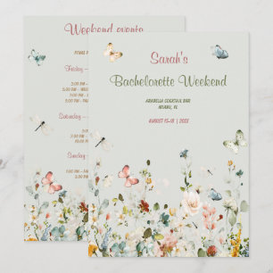 Boho Vildblomma Möhippa Aktivitetsplan Mall
