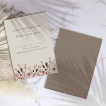 Boho Vildblomma Rädda Datum Kort