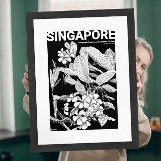 Boho Vildblomma Rosé Färgad Blommig Illustration Poster