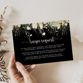Boho vildblomma svart bröllopsrecept förfrågan  tilläggskort