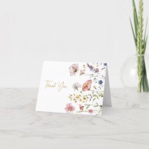 Boho vildblomma tack kort