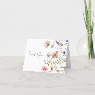 Boho vildblomma tack kort
