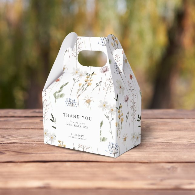 Boho vildblommabridal shower presentaskar (Skapare uppladdad)