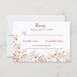 Boho vildblommor Svarskort OSA Kort