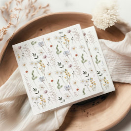 Boho Vildblommotiv Pappersservett