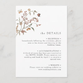 Boho Vildblomsdetalj Tilläggskort