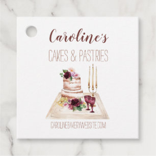 Boho Vin Baking Bakery Boutique Muffins Pastries Gåvor Etiketter