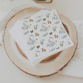 Boho Vintage Baby Mönster Pappersservett