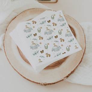 Boho Vintage Baby Mönster Pappersservett