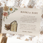 Boho Vintage Blommigt Baby Shower Bokar för Baby Tilläggskort<br><div class="desc">Den här boho vintage blommigt babyduschen bokar för till djurutrymmets utformning i baby är en fantastisk och tydlig perfekt för vår och sommar-firande. Den här designen väver ihop inslag av vintage storybook estetisk och vismisk charm. Med delikata daisy, ro och grön i en mängd färgfulla blommor på en tidlös neutralt...</div>