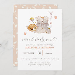 Boho Vintage Clothes Dress Flicka Inbjudningar