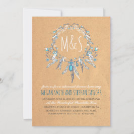 Boho Vintage Dreamcather Rehearsal Middag Inbjudningar