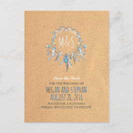 boho vintage dröm cathcthcer spara datumet meddelande vykort