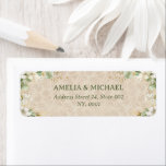 Boho Vintage Floral Botanical Wedding Returadress Etikett<br><div class="desc">Boho Vintage Floral Botanical Wedding</div>