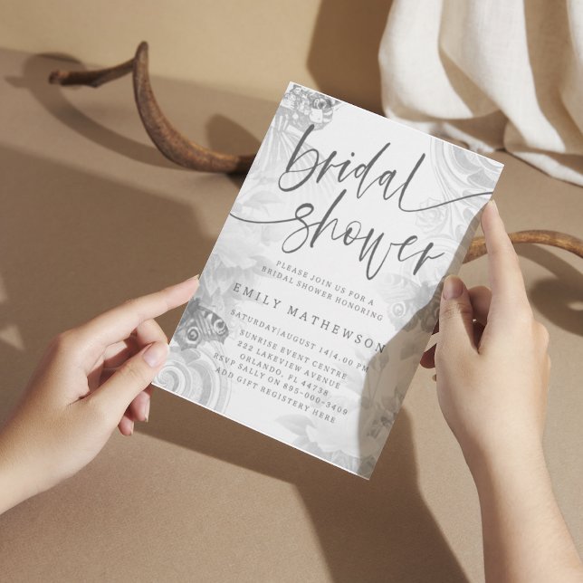 Boho Vintage Garden & Butterfly Bröllop Inbjudningar (Skapare uppladdad)