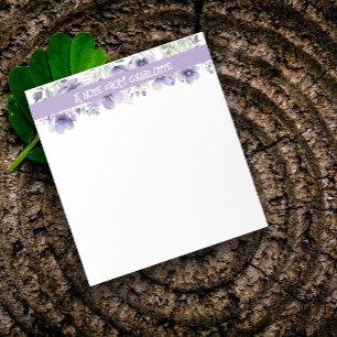 Boho vintage lavender wildblomma - vattenfärg anteckningsblock