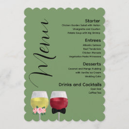 Boho Vintage Middag Party par Vin Bröllop Meny