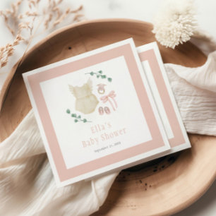 Boho Vintage Outfit Baby Shower Pappersservett