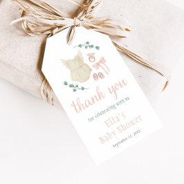 Boho Vintage Outfit Baby Shower Presentetikett