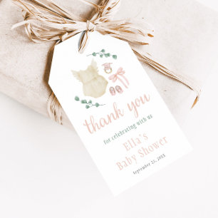 Boho Vintage Outfit Baby Shower Presentetikett