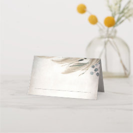 Boho Vintage Pampas Grass Bröllop Placeringskort