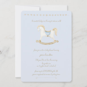 Boho Vintage Rocking Horse Cowboy Baby Shower Inbjudningar