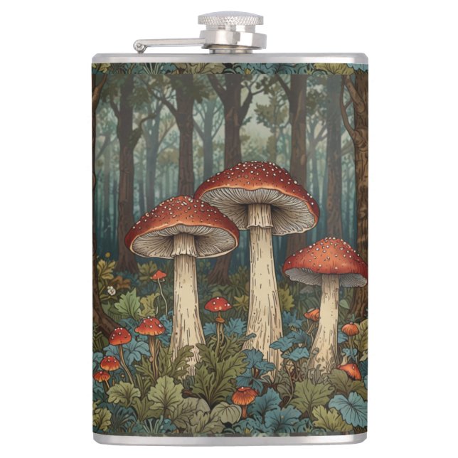 Boho vintage svampar skogar fickplunta (Framsidan)