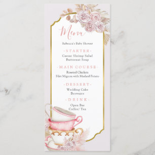 Boho Vintage Tea Party Meny