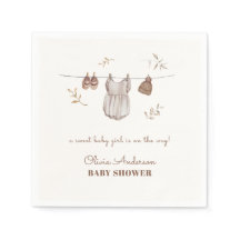 Boho Vintage Watercolor Girl Outfit Baby Shower