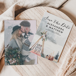 Boho Vinter Skogs Jul Foto Spara Datum Datumet