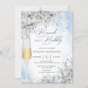 Boho vinterblommor Genery brunch och bubbla Inbjudningar