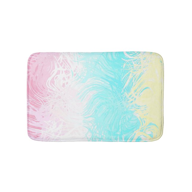 Boho Virvlande Groovy Abstrakt Genderflux Pride Fl Badrumsmatta (Framsidan)