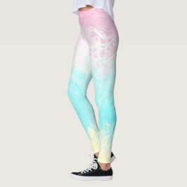 Boho Virvlande Groovy Abstrakt Genderflux Pride Fl Leggings