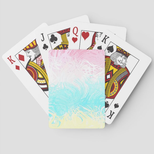 Boho Virvlande Groovy Abstrakt Genderflux Pridefla Casinokort (Baksidan)