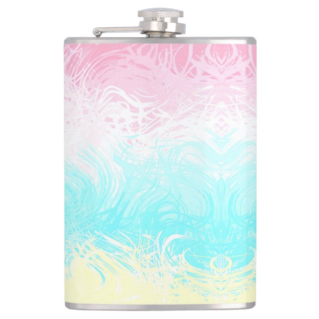 Boho Virvlande Groovy Abstrakt Genderflux Pridefla Fickplunta (Framsidan)