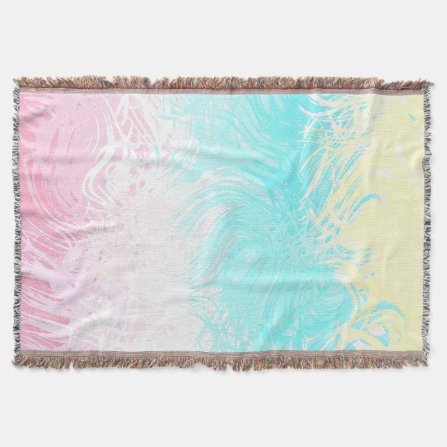 Boho Virvlande Groovy Abstrakt Genderflux Pridefla Filt (Framsidan)