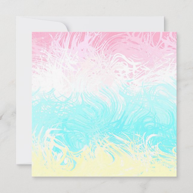 Boho Virvlande Groovy Abstrakt Genderflux Pridefla Julkort (Framsida)
