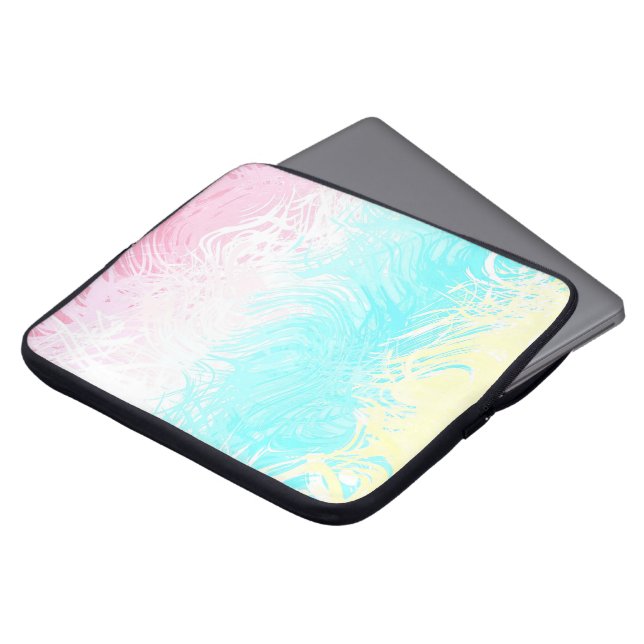 Boho Virvlande Groovy Abstrakt Genderflux Pridefla Laptop Fodral (Framsida topp)