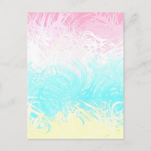 Boho Virvlande Groovy Abstrakt Genderflux Pridefla Vykort