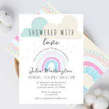 Boho visade med Kärlek Rainbow Baby Shower