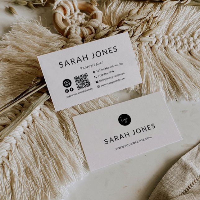 Boho-visitkortsmall Visitkort (Boho Business Card Template)