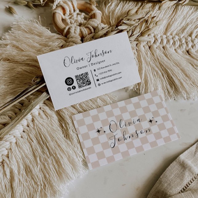 Boho-visitkortsmall Visitkort (Boho Business Card Template)