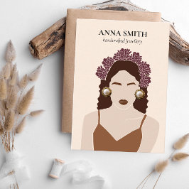 Boho-Visning för unik inkluderande Woman Stud Earr Visitkort