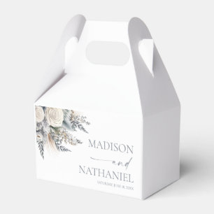 Boho Vit ros Blommigt Blomsterträdgård Bröllop Presentaskar