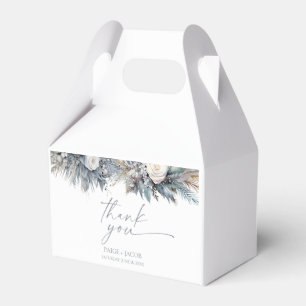 Boho Vit ros Blommigt Blomsterträdgård Bröllop Presentaskar
