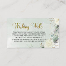 Boho Vit ros Greenery Folaige Wishing well