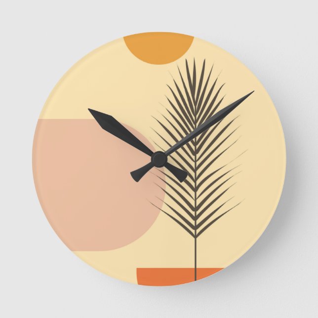 Boho wall art rund klocka (Framsida)