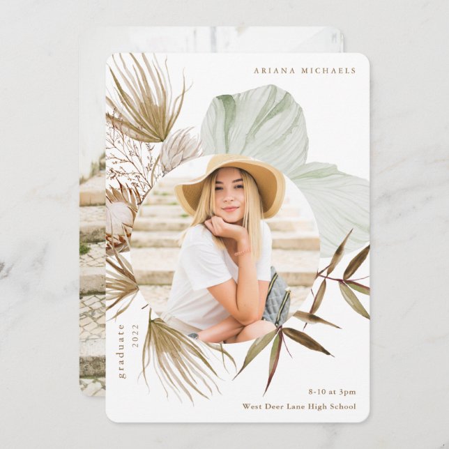 Boho WAN Two Photo Studenten Meddelande (Fram/baksida)